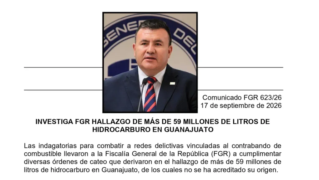 ¡Cae delegado de FGR tras decomiso de 59 millones de litros!