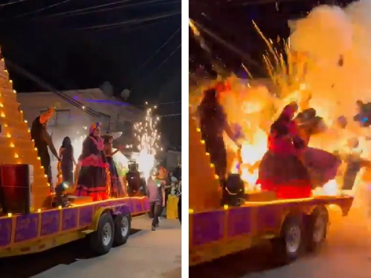 Pánico en Mazatepec: Explosión de carro alegórico deja 15 heridos en Morelos
