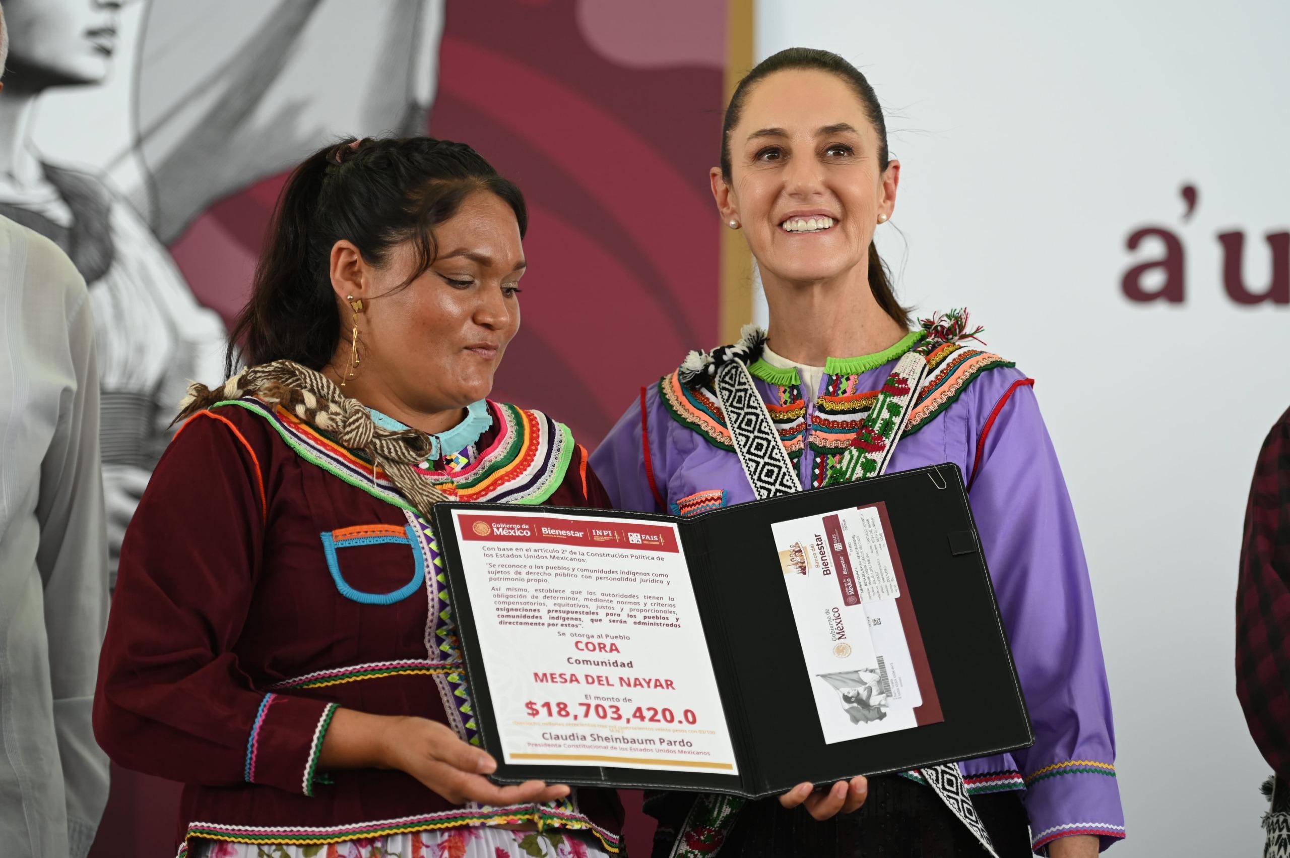 Sheinbaum: Recursos públicos por ley para pueblos indígenas
