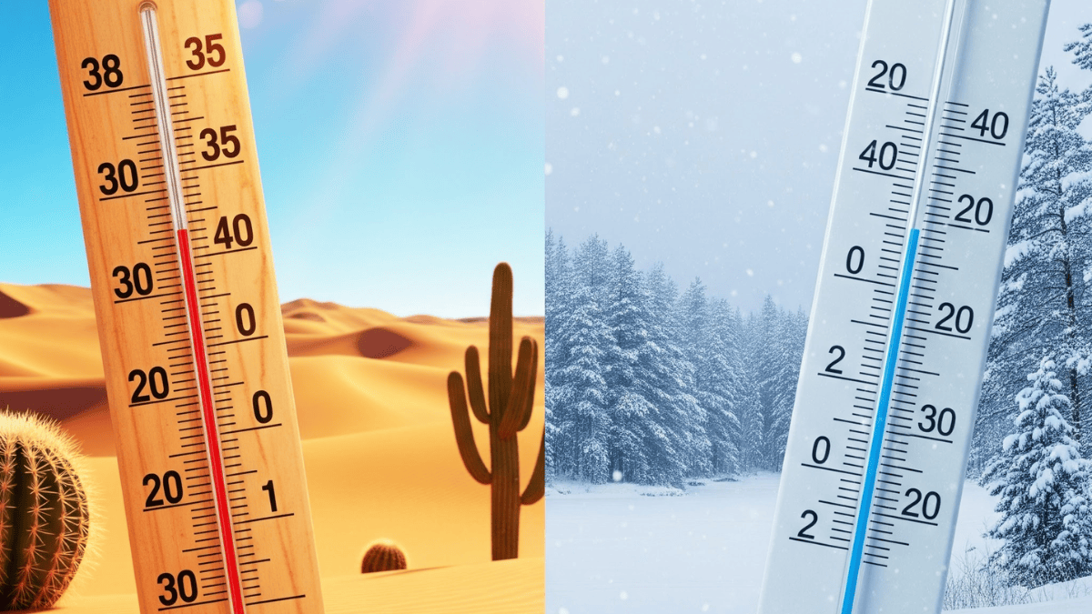 El contraste extremo: 35 grados en Baja California contra el vórtice polar
