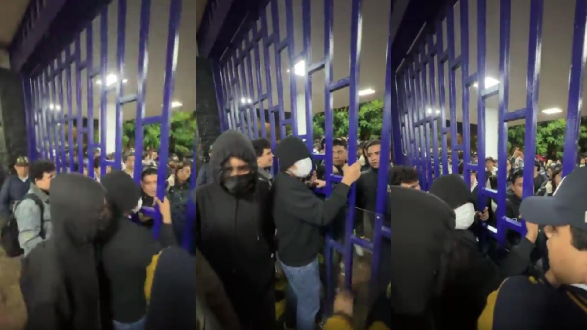 Encapuchados intentan tomar Facultad de Derecho de la UNAM