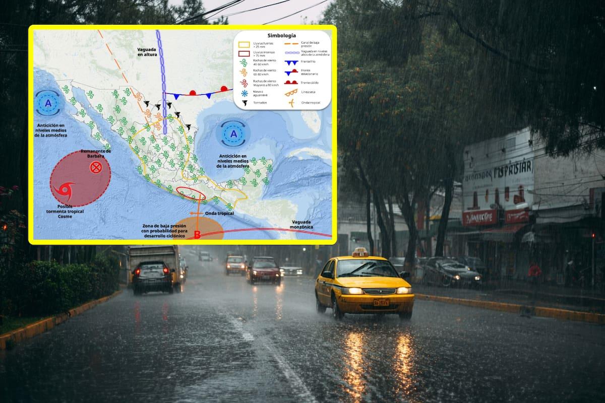Lluvias intensas en 30 estados: México bajo el agua el 11 de junio