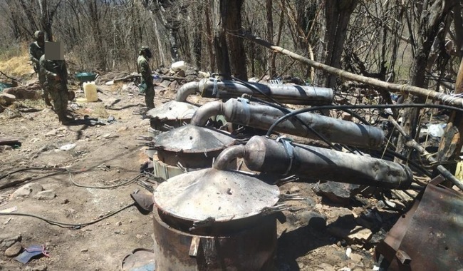 Marina y fuerzas armadas desmantelan narcolaboratorio millonario en Culiacán