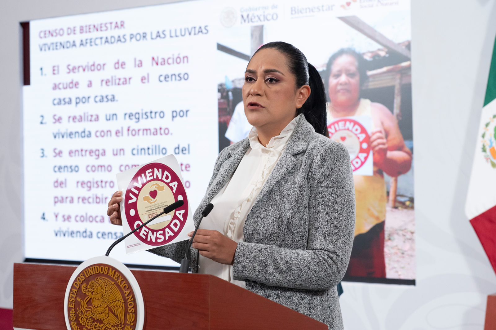 Secretaría de Bienestar censa viviendas afectadas por lluvias
