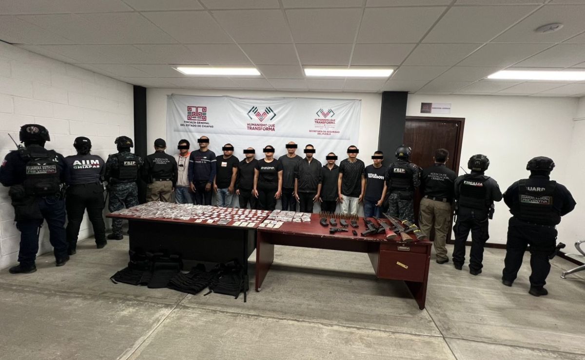 Detención de 12 presuntos miembros del CJNG San Cristóbal de Las Casas