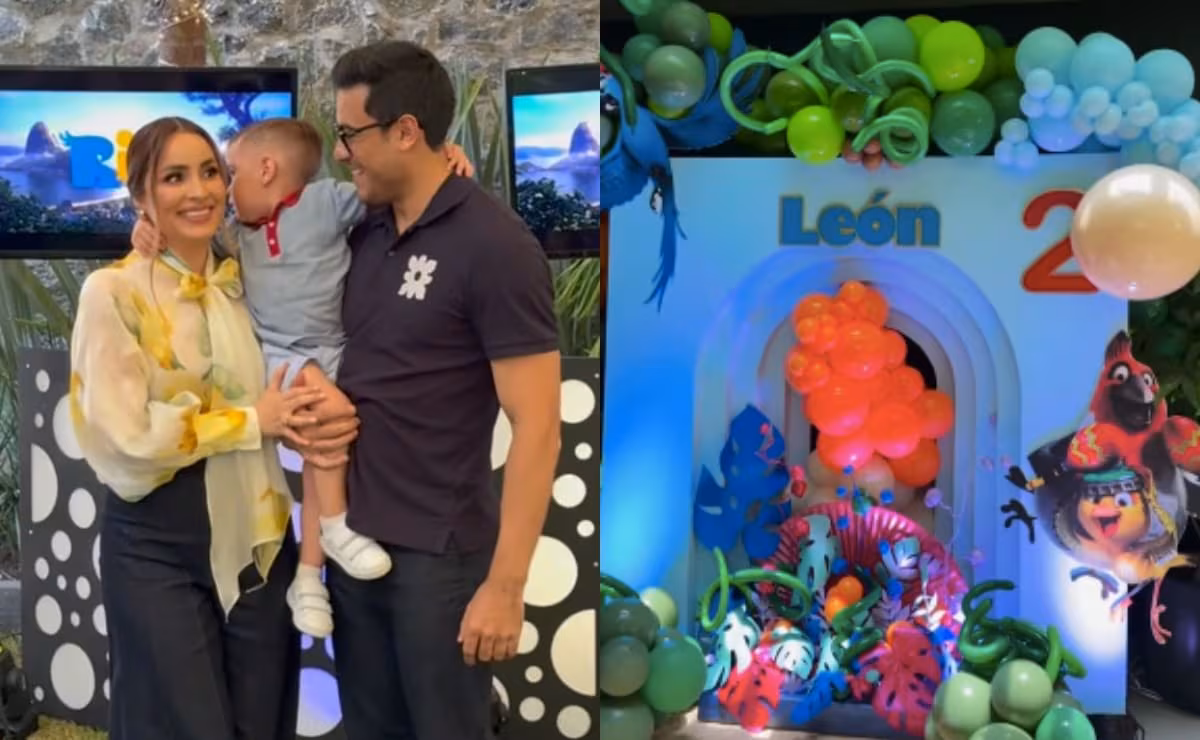 León, hijo de Carlos Rivera y Cynthia Rodríguez, celebra 2 años con fiesta de “Río”