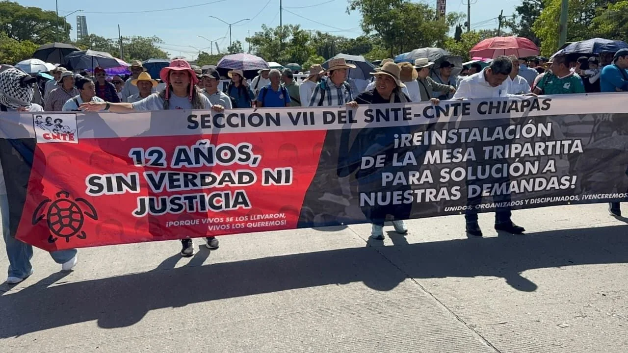 Coordinadora Nacional de Trabajadores de la Educación en Chiapas condiciona diálogo a Sheinbaum