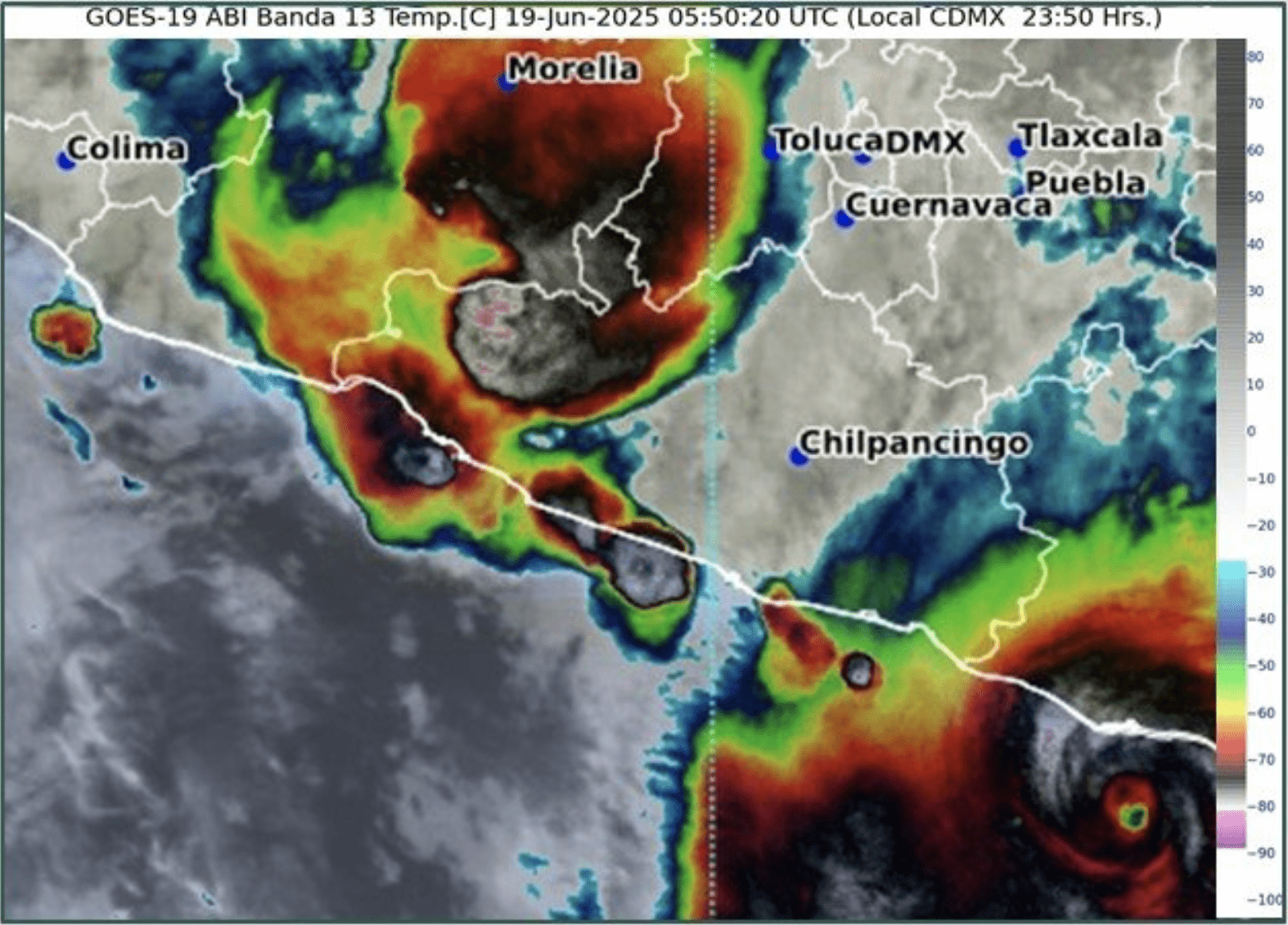 Huracán Erick categoría 4: Se acerca con vientos superiores a 250 km/h