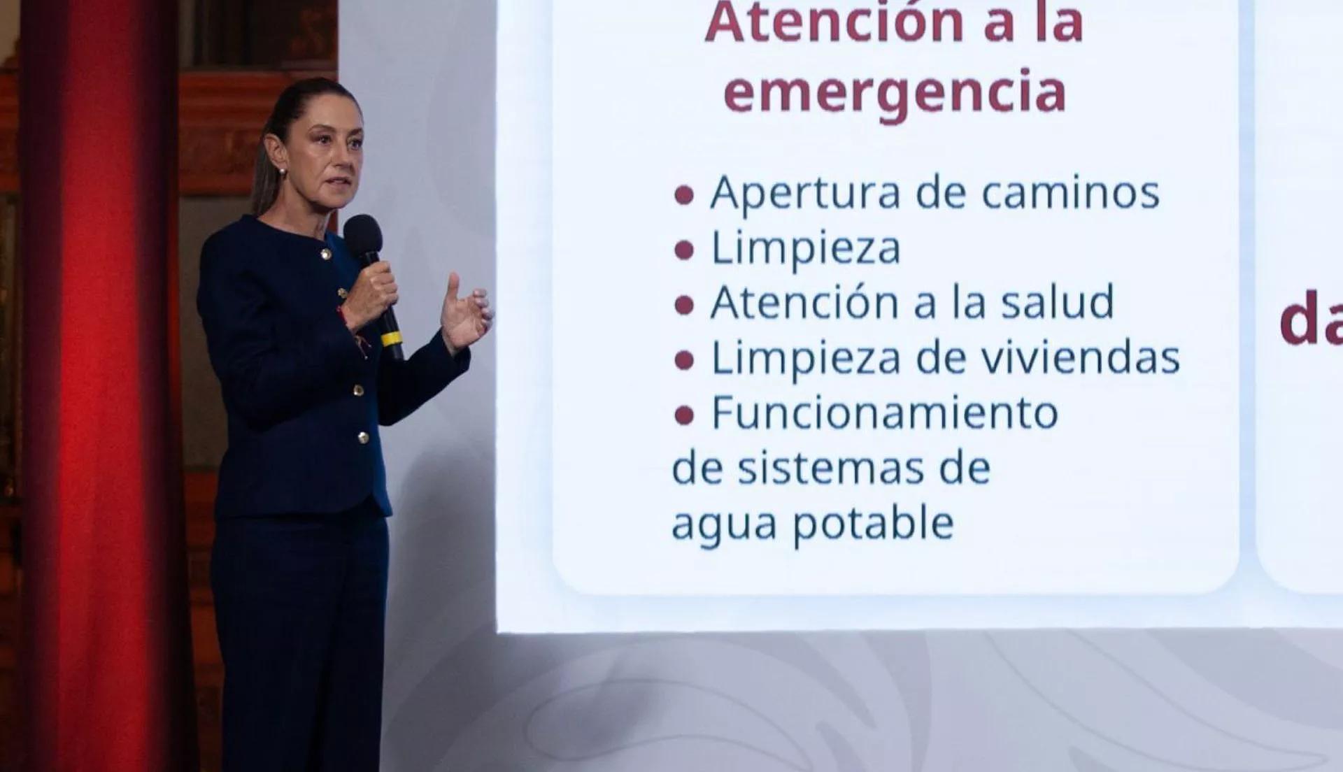 Sheinbaum presenta plan de emergencia por lluvias en México