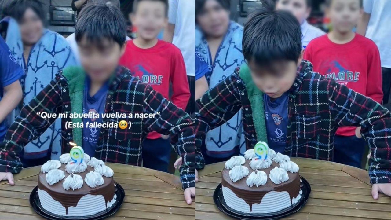 Niño Matías pide deseo de cumpleaños a su abuela fallecida en TikTok