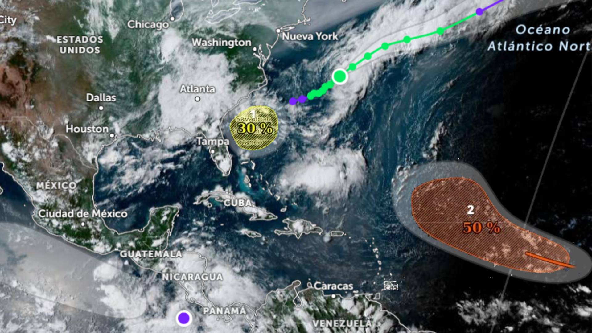 El Atlántico bajo vigilancia: conagua monitorea dos zonas con potencial ciclónico