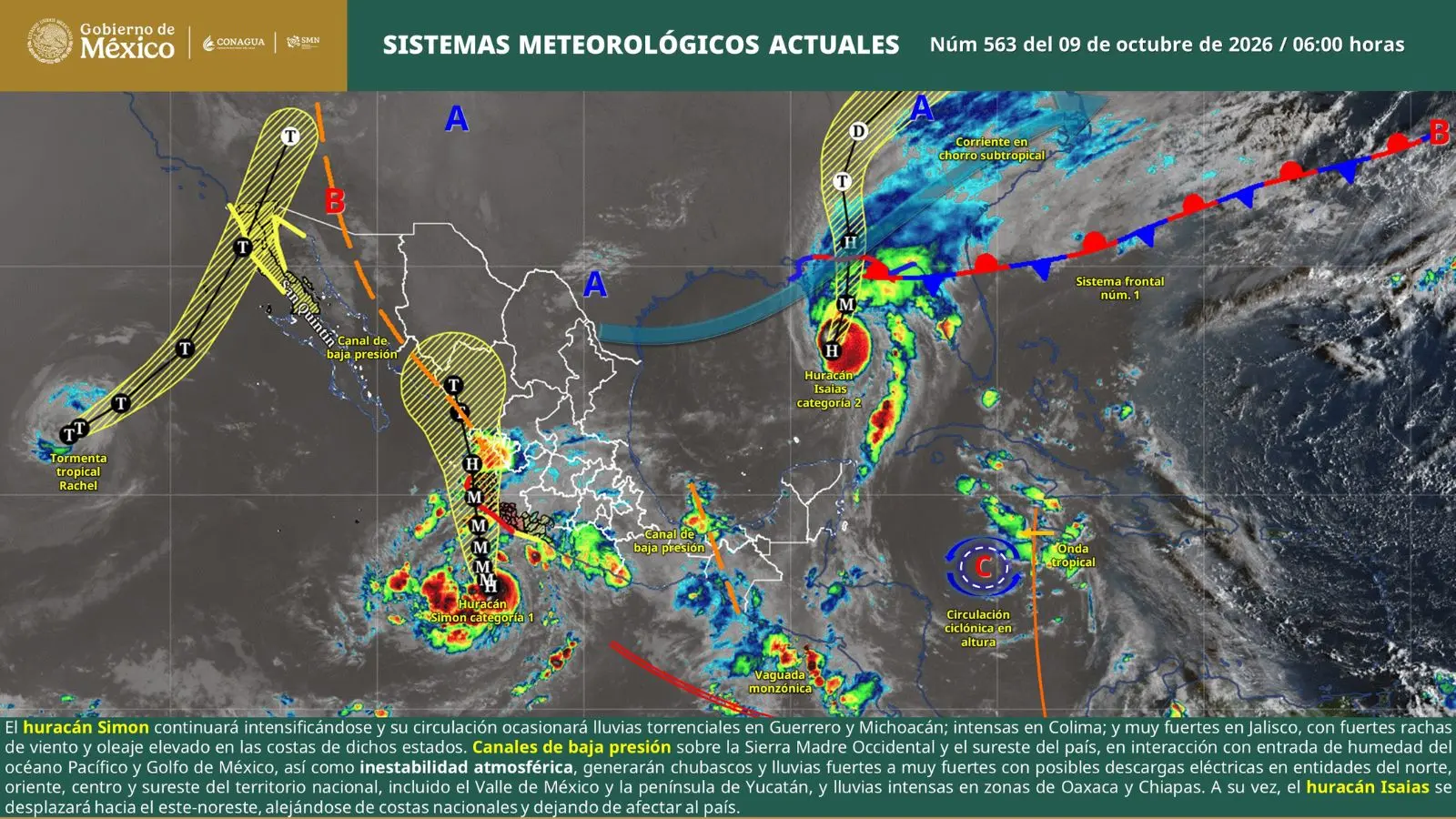 Quintana Roo registra lluvias intensas y actividad eléctrica por huracán Isaías