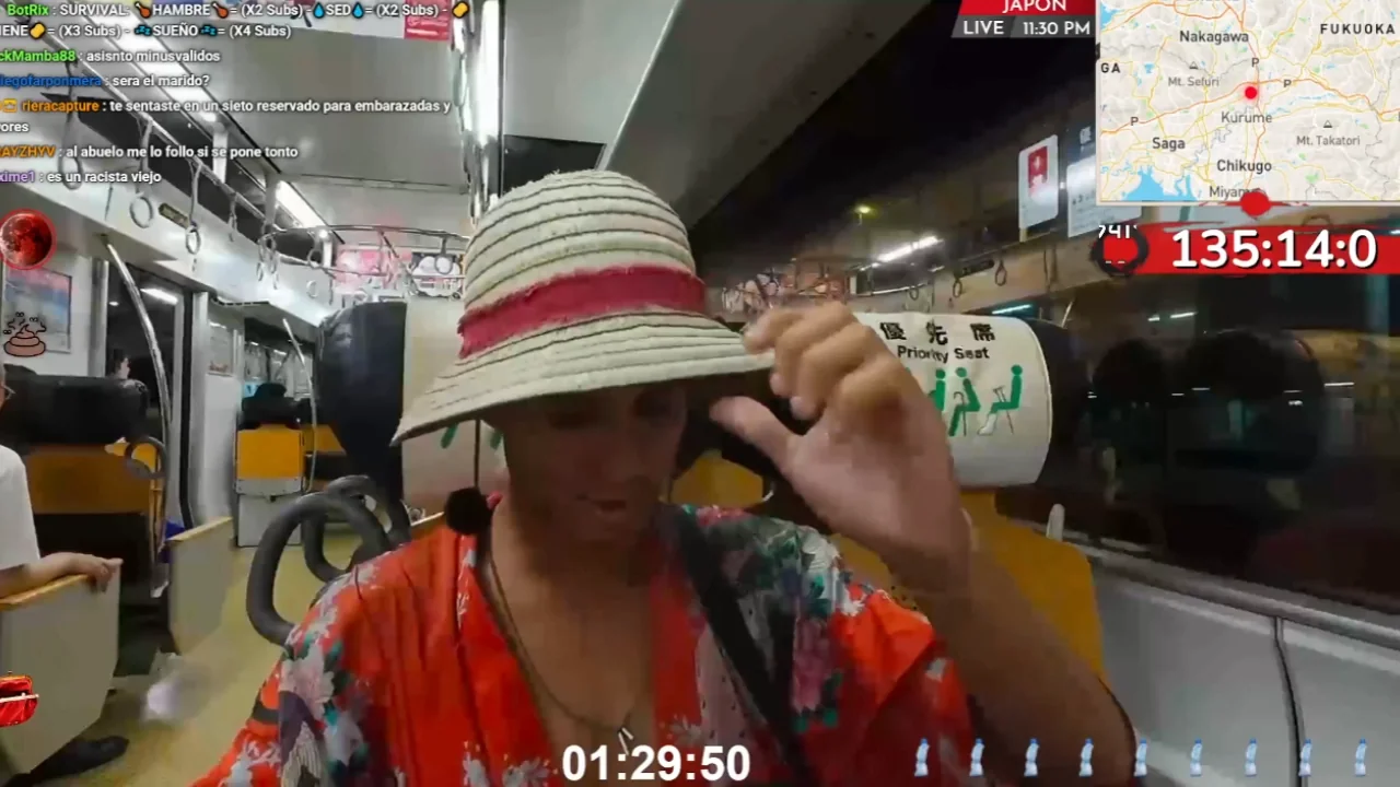 Streamer español agrede a anciano en transporte público de Japón