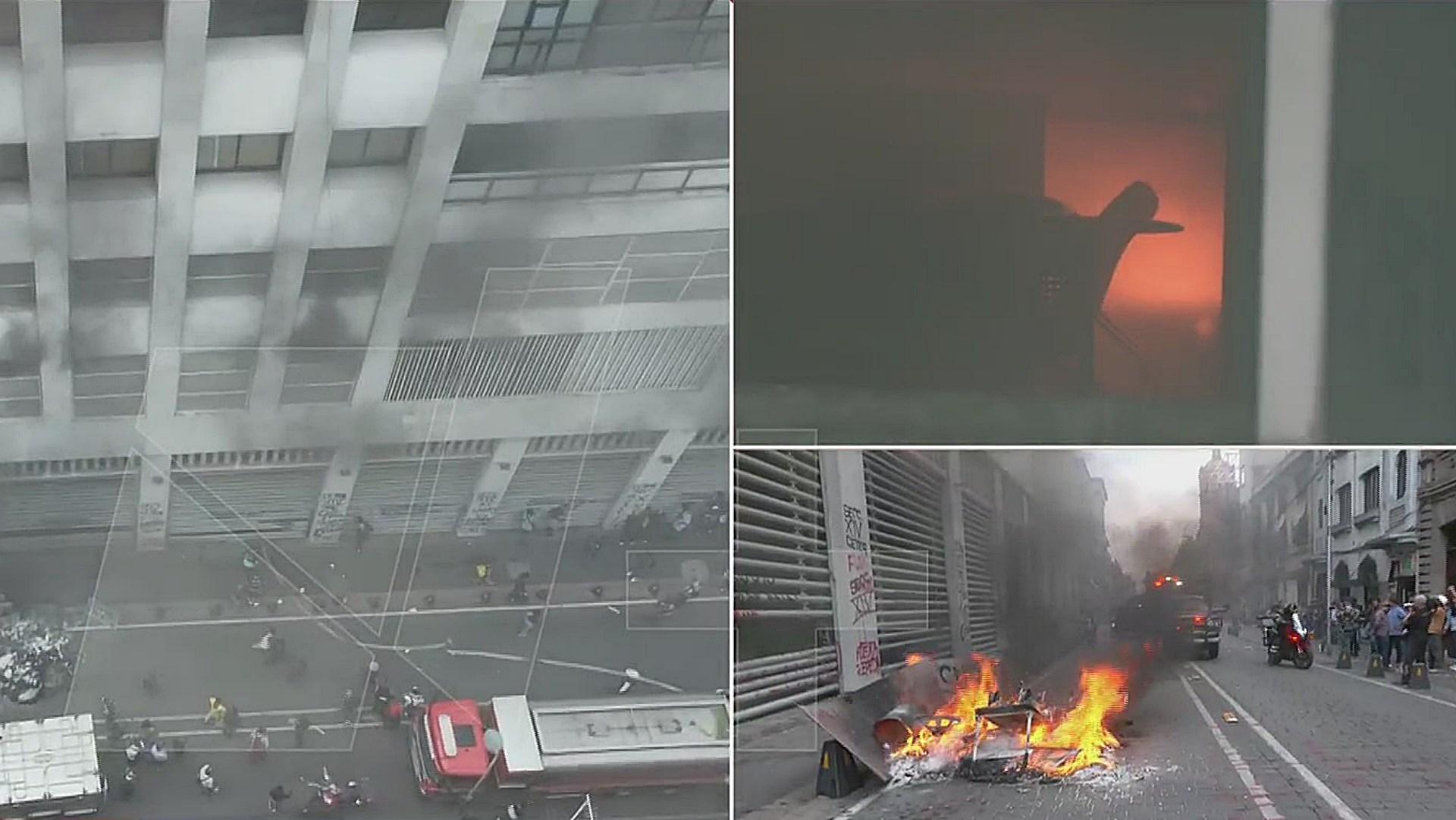 Maestros incendian SNTE en CDMX: disturbios en el centro histórico