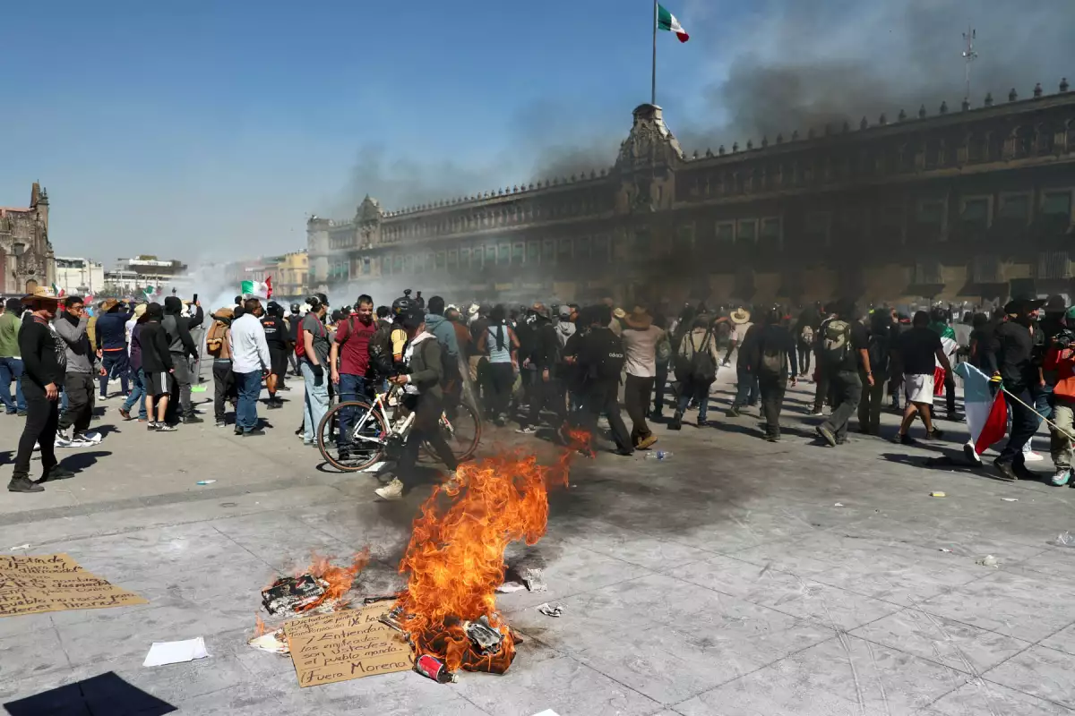 Saldo de la segunda marcha de la Generación Z: 6 detenidos y objetos asegurados