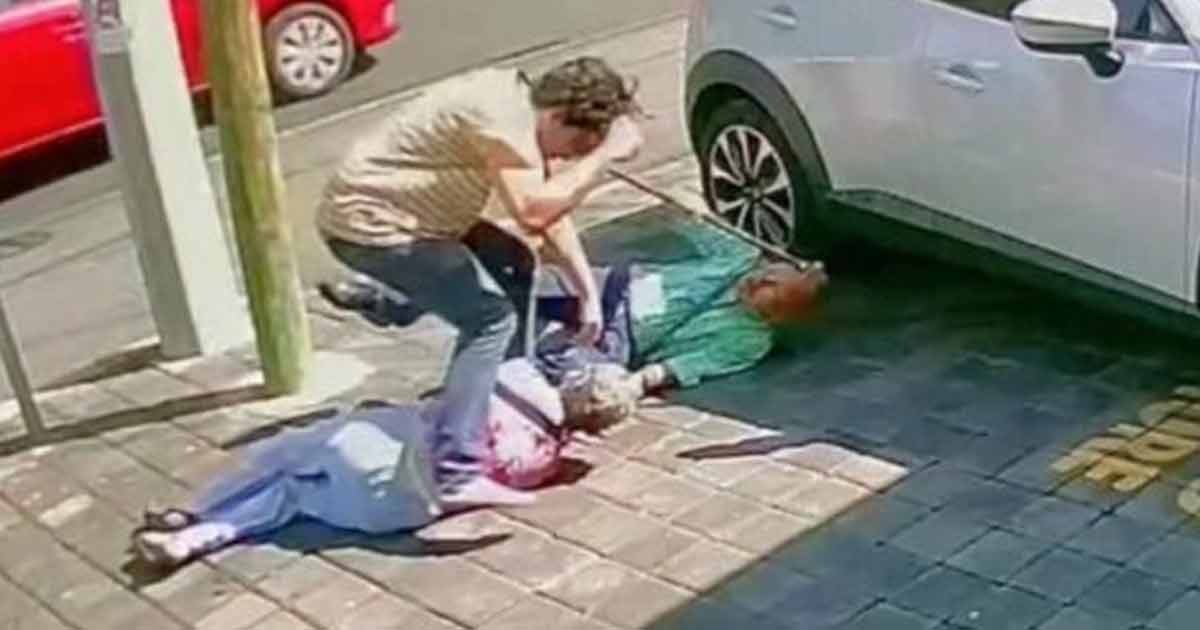 Agresión en Gustavo A. Madero: Mujer golpea brutalmente a pareja de abuelitos