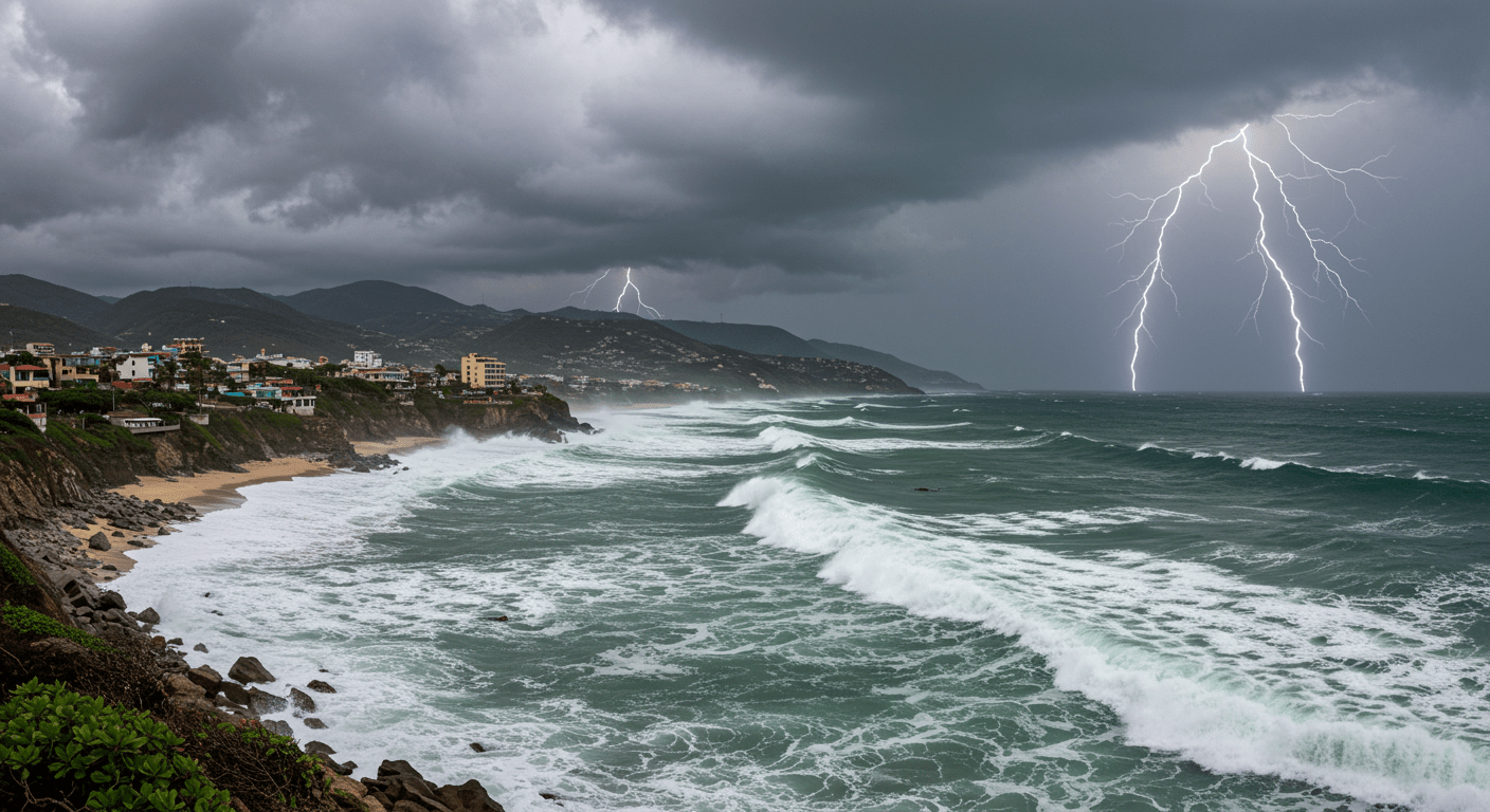 Olas gigantes Oaxaca: Huracán Erick provoca destrucción en Puerto Escondido