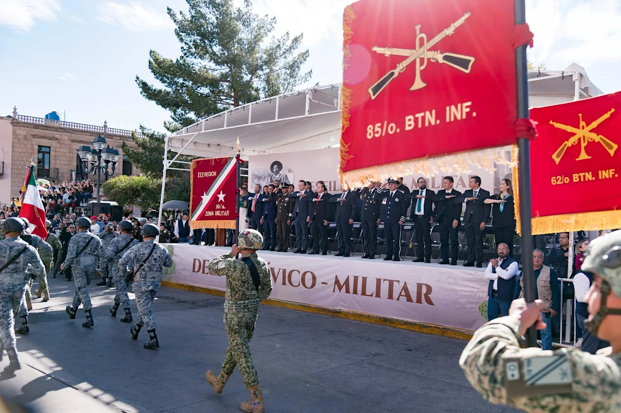Despliegue militar por el 115 aniversario del Desfile Revolución Mexicana 2025