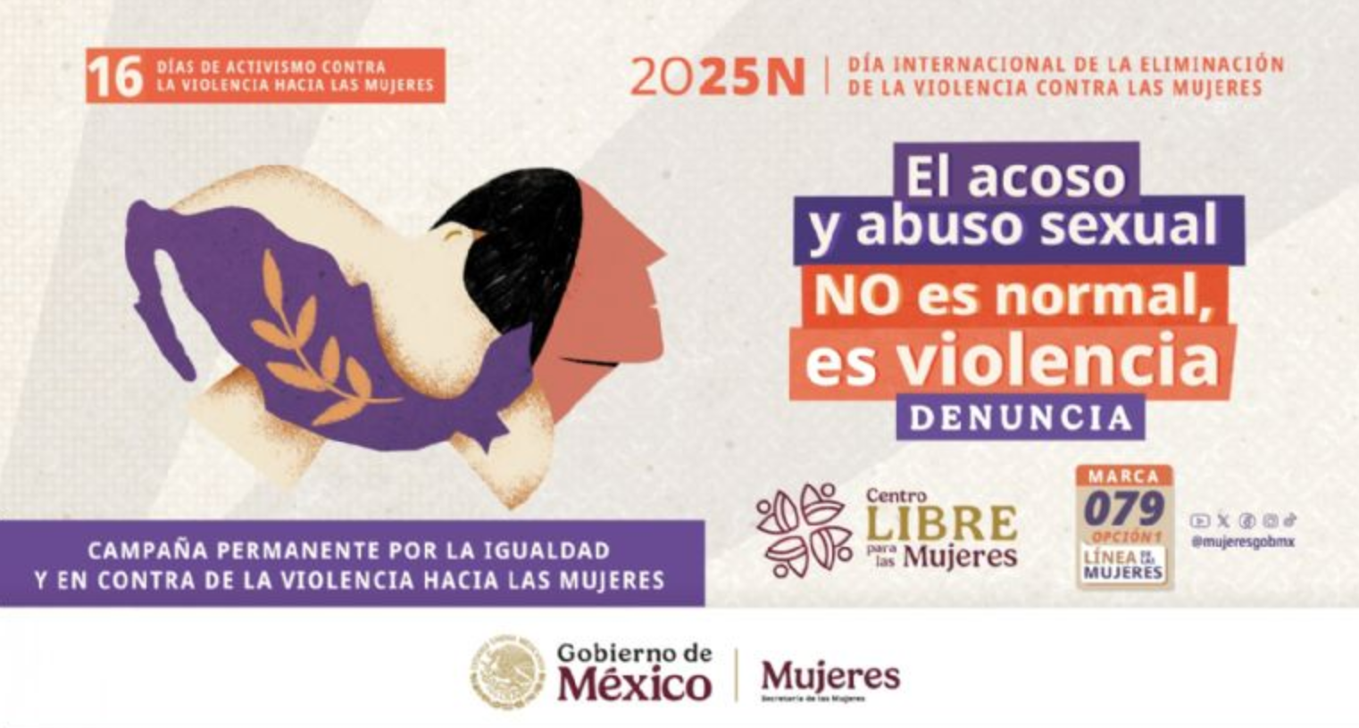 Revelan la agenda completa de 16 días de activismo contra la violencia
