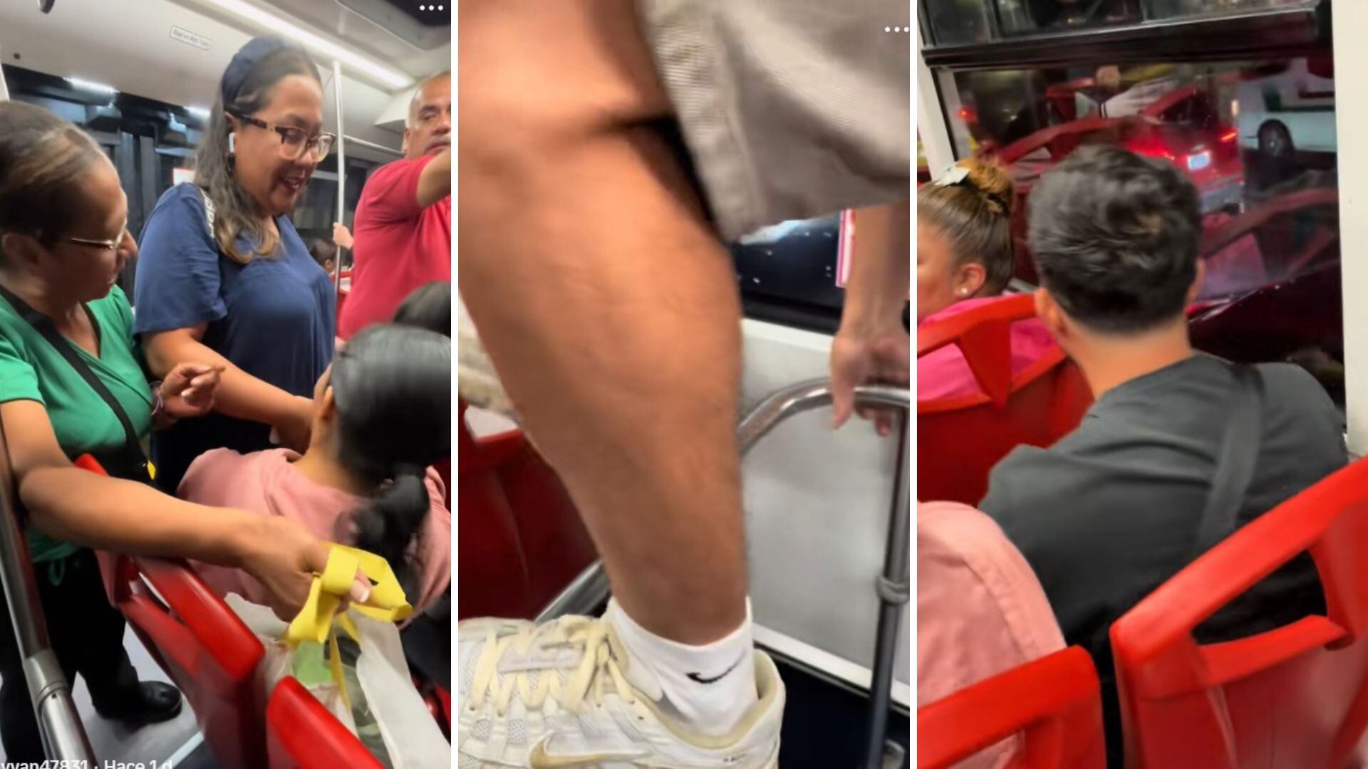 “Lord metrobús”: Joven ocupa dos asientos y genera debate viral