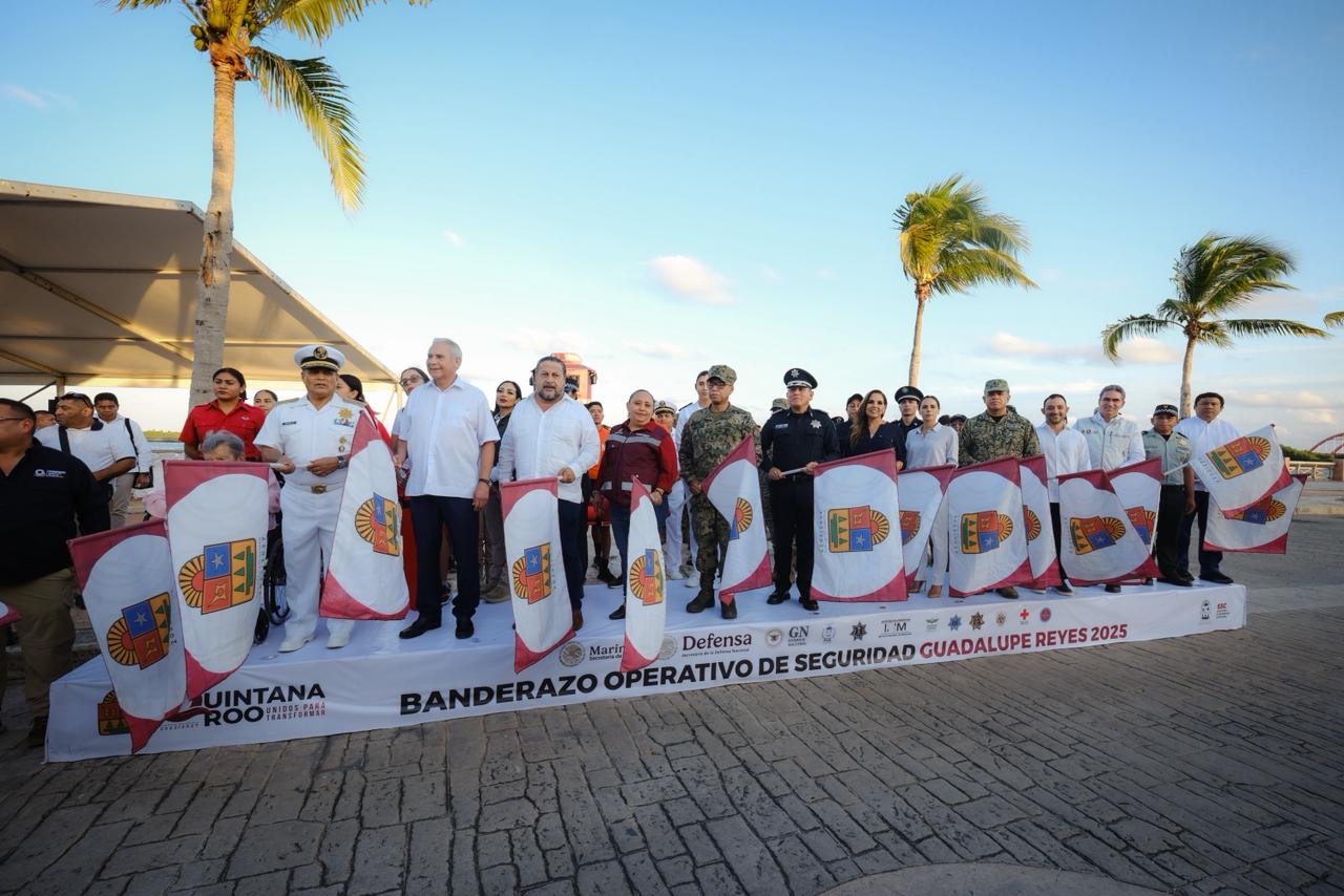 Mara Lezama inicia el Operativo Guadalupe–Reyes 2025 en Cancún con más de 7,700 elementos de seguridad