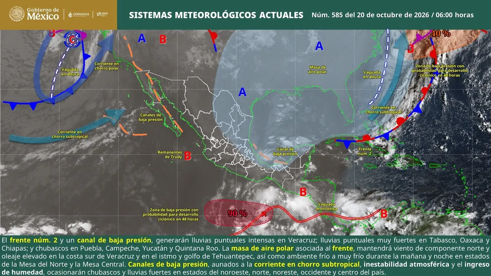 Quintana Roo afronta inestabilidad climática por el frente frío 2