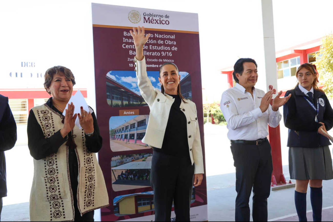 La preparatoria cerca de casa: Sheinbaum inaugura CEB 9/16 en Zumpango