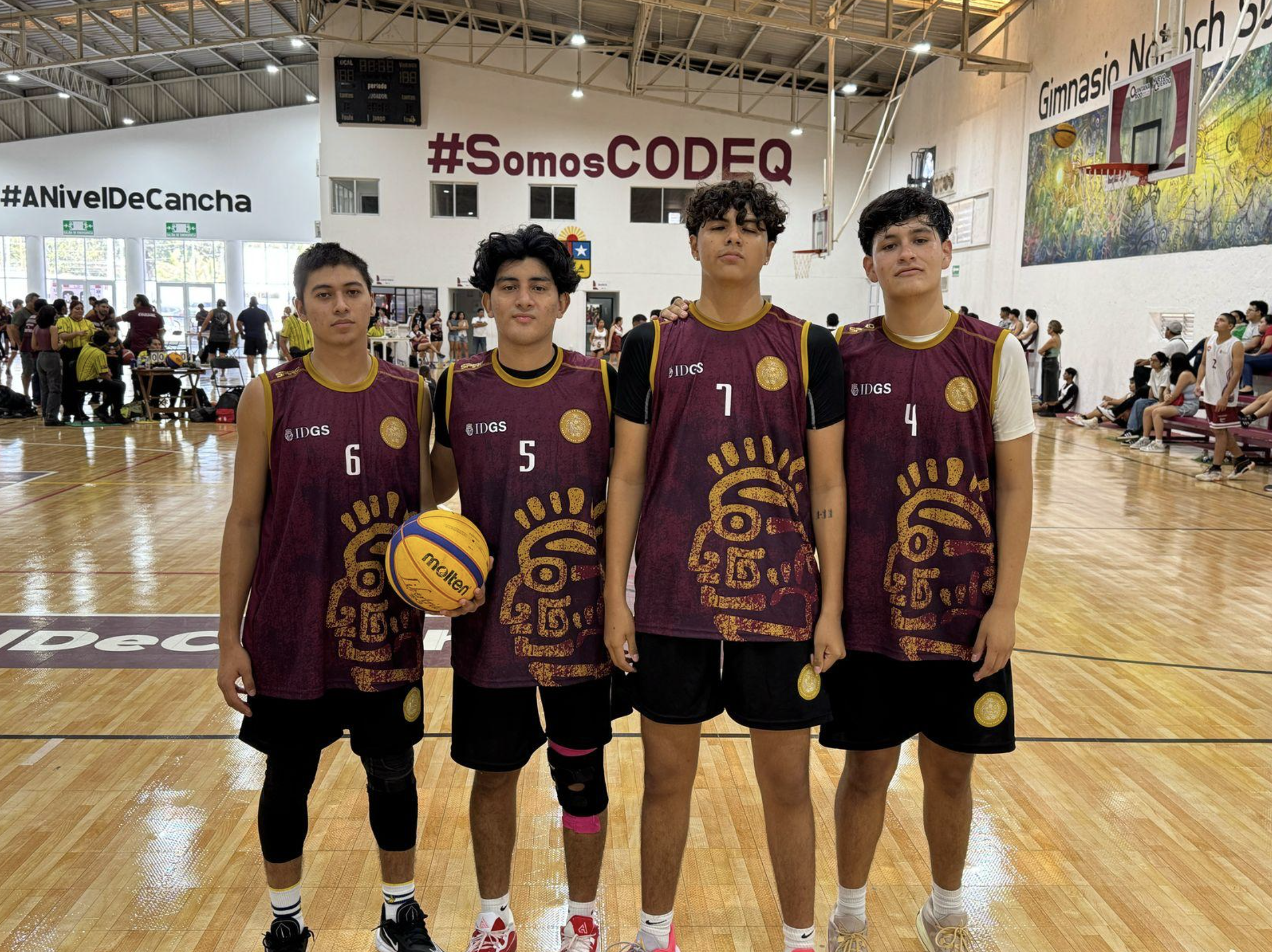 Cumplen atletas quintanarroenses en el básquetbol 3×3 de los Juegos Estatales 2025