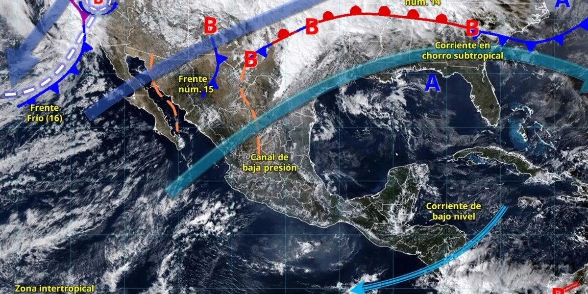 El Frente Frío 16 impacta México: tres días de lluvias y la Primera Tormenta Invernal