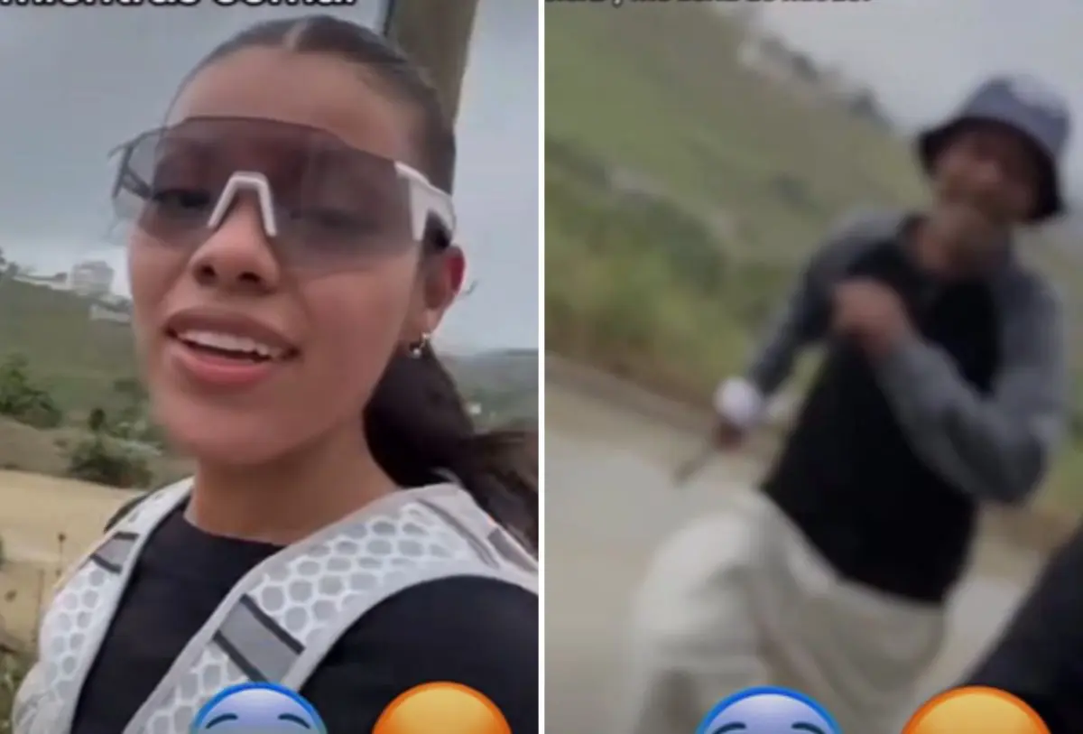 El miedo en la vía pública: Influencer grabó a hombre que la persiguió con cuchillo