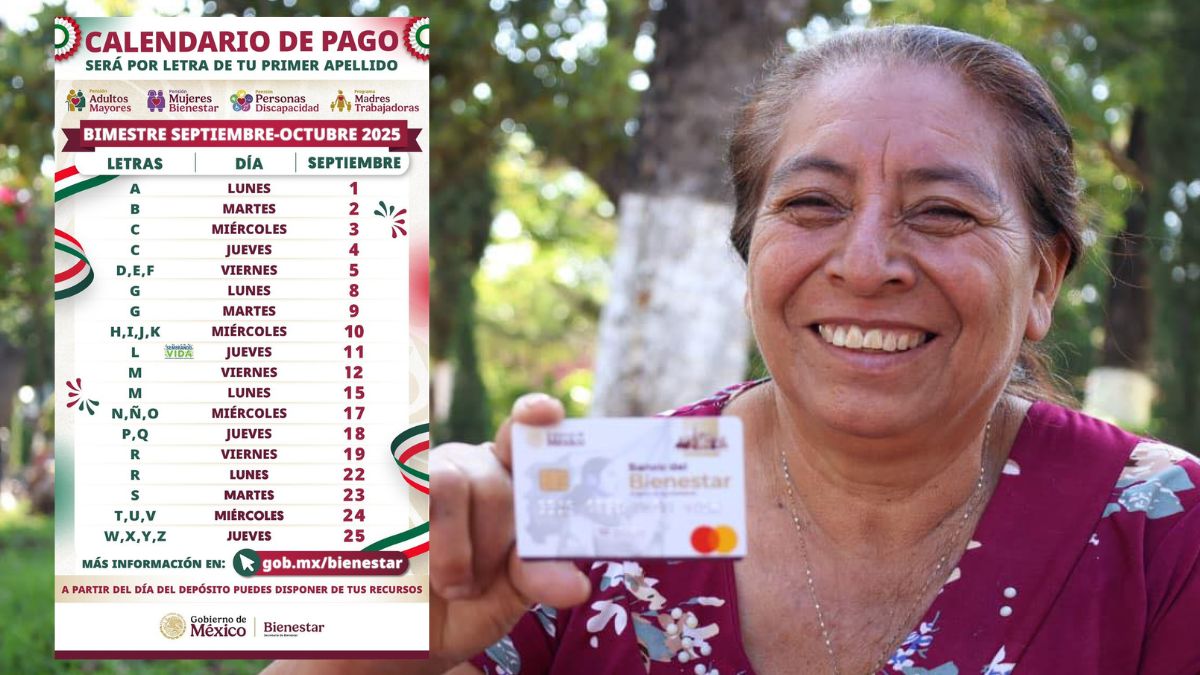 Pensión Bienestar 2025: calendario de pagos de septiembre-octubre