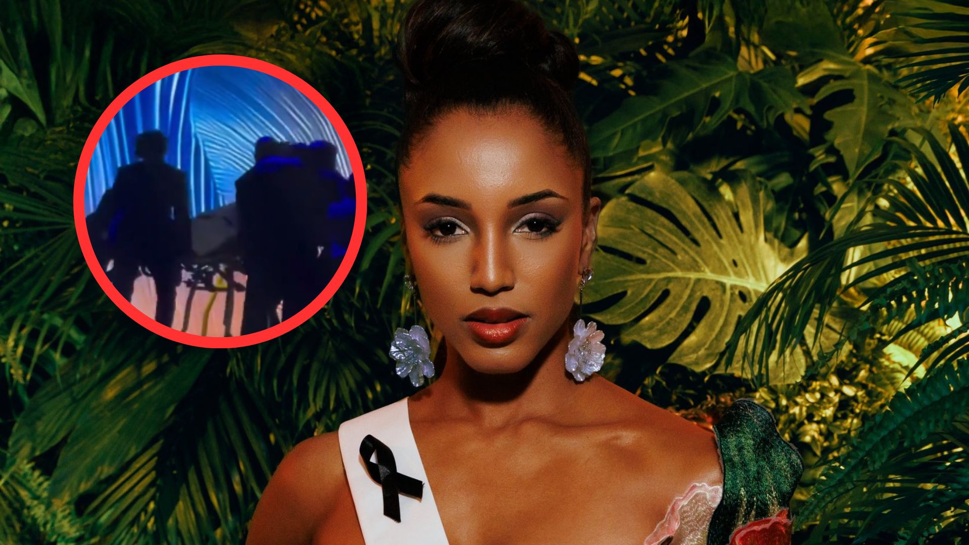 Acusan a Miss Jamaica de negligencia tras grave caída en Miss Universo 2025