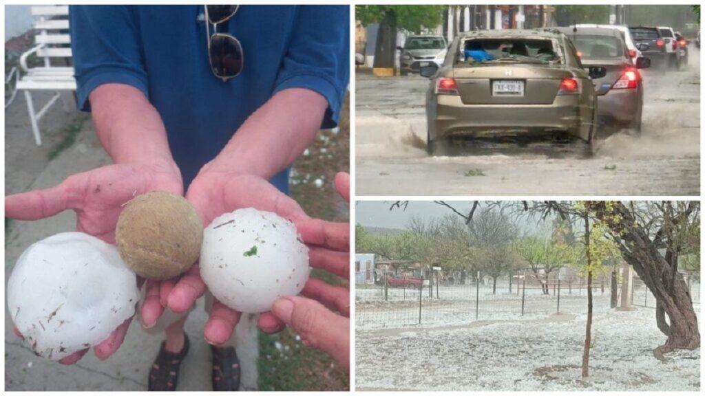 Turbonada azota el norte de México: Granizo gigante y vientos letales