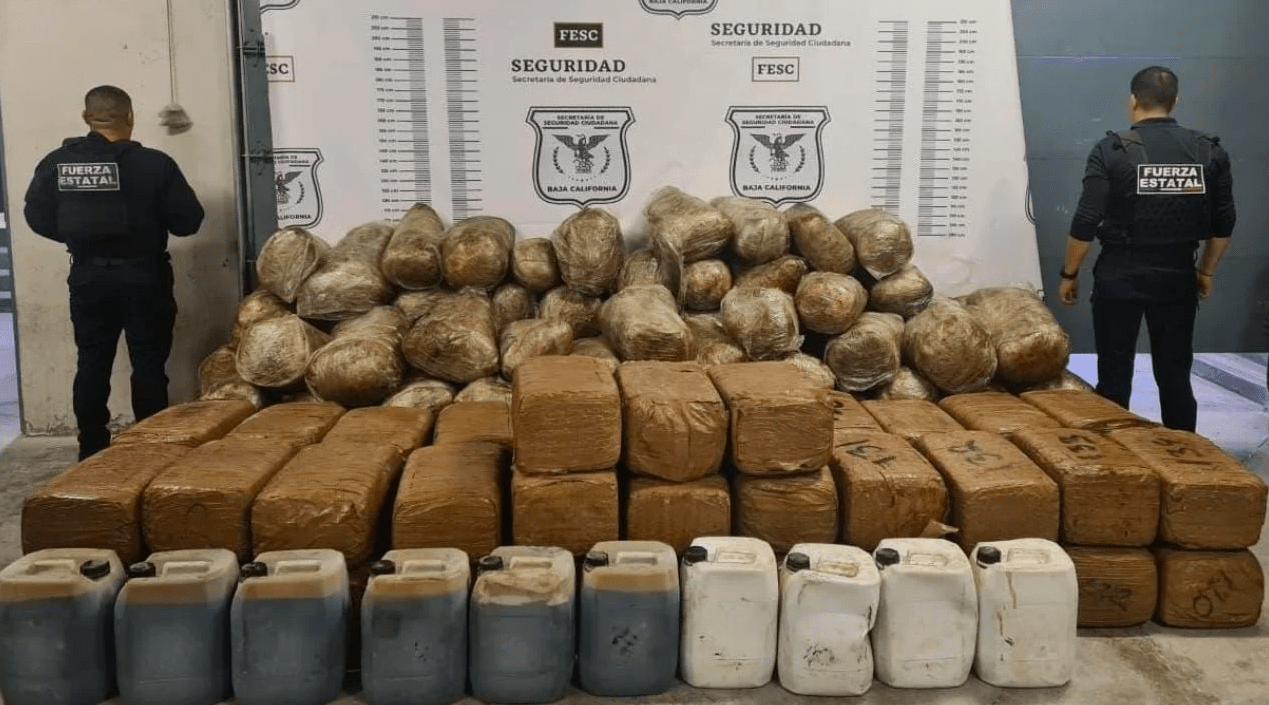 Droga decomisada en Baja California: narcos pierden $16 millones en un día