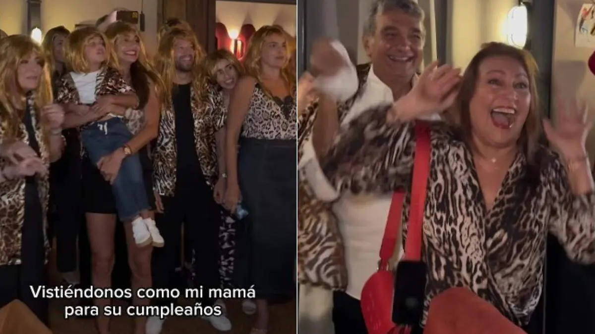 Una familia se viraliza en TikTok por su original sorpresa de cumpleaños para la mamá